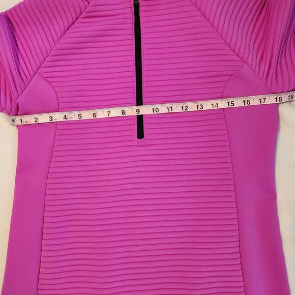 Under Armour ColdGear Ribbed Half Zip Athletic Running Pullover Pink MD - Picture 6 of 9